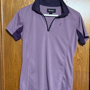 Horze Purple Short Sleeve Riding Top